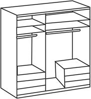 Wimex Kledingkast Niveau met spiegeldeuren en laden