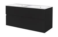 Best Design Bora Black greeploos wastafelmeubel met 4 laden zonder wastafel mat zwart 120cm