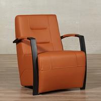 ShopX Leren fauteuil magnificent bruin, bruin leer, bruine stoel