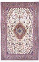 morgenland Wollen kleed Tabriz 40 Raj medaillon beige chiaro 312 x 206 cm Uniek exemplaar met certificaat