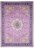 morgenland Wollen kleed Tabriz 40 Raj medaillon viola 303 x 210 cm Uniek exemplaar met certificaat