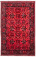 morgenland Wollen kleed Khal Mohammadi geheel gedessineerd rosso 195 x 128 cm Handgeknoopt