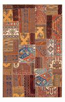 morgenland Wollen kleed Kelim Fars patchwork 255 x 189 cm Omkeerbaar tapijt