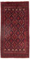 morgenland Wollen kleed Belutsch geheel gedessineerd rosso scuro 168 x 89 cm Handgeknoopt