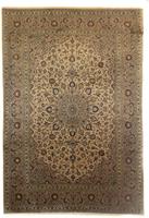 morgenland Wollen kleed Keshan medaillon marone chiaro 345 x 246 cm Uniek exemplaar met certificaat