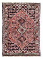 morgenland Wollteppich "Yalameh Medaillon Blu scuro 144 x 102 cm", rechteckig, Handgeknüpft