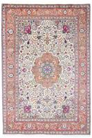 morgenland Wollen kleed Tabriz 40 Raj medaillon beige 290 x 195 cm Uniek exemplaar met certificaat