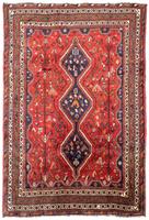 morgenland Wollen kleed Shiraz medaillon rosso 290 x 208 cm Uniek exemplaar met certificaat