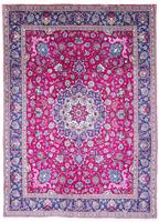 morgenland Wollen kleed Tabriz 40 Raj medaillon viola 285 x 204 cm Uniek exemplaar met certificaat