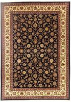 morgenland Wollteppich "Maschad Durchgemustert Blu scuro 345 x 248 cm", rechteckig, 10 mm Höhe, Unikat mit Zertifikat