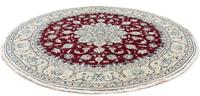 Wollteppich Nain Medaillon Rosso scuro 300 x 300 cm, morgenland, rund, Höhe: 10 mm, Unikat mit Zertifikat