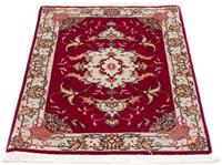 Wollteppich Täbriz - 50 Raj Blumenmuster Beige 89 x 60 cm, morgenland, rechteckig, Höhe: 8 mm, Handgeknüpft