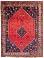morgenland Wollen kleed Shiraz medaillon rosso 277 x 210 cm Uniek exemplaar met certificaat
