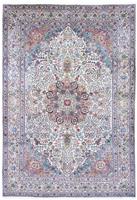 morgenland Wollen kleed Tabriz 40 Raj medaillon beige 298 x 201 cm Uniek exemplaar met certificaat