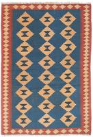 morgenland Wollen kleed Kelim Fars medaillon 150 x 97 cm Omkeerbaar tapijt