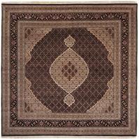 morgenland Wollen kleed Tabriz medaillon Blu scuro 252 x 251 cm Uniek exemplaar met certificaat