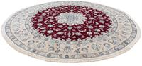 morgenland Wollteppich "Nain Medaillon Rosso scuro 245 x 245 cm", rund, Unikat mit Zertifikat