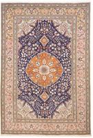 morgenland Wollen kleed Tabriz medaillon Blu 307 x 205 cm Uniek exemplaar met certificaat