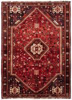morgenland Wollen kleed Shiraz medaillon 210 x 145 cm Handgeknoopt