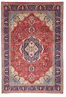 morgenland Wollen kleed Tabriz 40 Raj medaillon rosso 302 x 205 cm Uniek exemplaar met certificaat