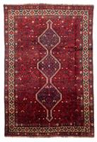 morgenland Wollen kleed Shiraz medaillon rosso scuro 300 x 208 cm Uniek exemplaar met certificaat