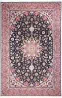 morgenland Wollen kleed Tabriz 40 Raj medaillon Blu scuro 316 x 197 cm Uniek exemplaar met certificaat