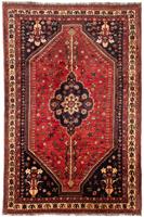 morgenland Wollen kleed Shiraz medaillon rosso scuro 305 x 208 cm Uniek exemplaar met certificaat