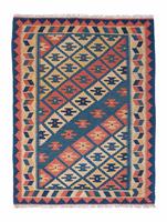 morgenland Wollen kleed Kelim Fars geheel gedessineerd 193 x 124 cm Omkeerbaar tapijt