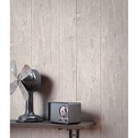 NEWROOM Tapete Grau Vliestapete Holz - Holztapete Landhaus Taupe Holzbalken Holzlatte Holzwand Vintage Holzpaneele - Grau - 