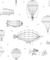 Marburg Kindertapete »Kids Walls«, Motiv, matt, (1 St), Zeppelin, Flugzeug, gut lichtbeständig, hochwaschbeständig