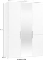 GALLERY M branded by Musterring Drehtürenschrank »Imola W« inkl. Einlegeböden und Kleiderstangen, mit Glas- und Spiegeltüren, in zwei Höhen und vier Breiten