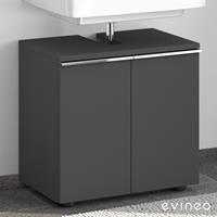 Evineo ineo4 Waschtischunterschrank ohne Waschtischanbindung mit 2 Türen, mit Griff, BE0213AN