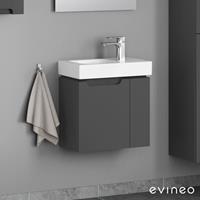 Evineo ineo5 Handwaschbeckenunterschrank mit 2 Türen, mit Griffmulde, BE0317AN