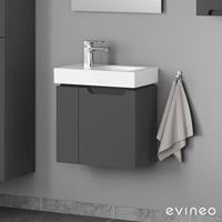 Evineo ineo5 Handwaschbeckenunterschrank mit 2 Türen, mit Griffmulde, BE0318AN
