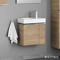 Evineo ineo4 Handwaschbeckenunterschrank mit 2 Türen, mit Griff, BE0217OA