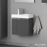 Evineo ineo4 Handwaschbeckenunterschrank mit 2 Türen, mit Griff, BE0218AN