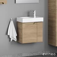Evineo ineo5 Handwaschbeckenunterschrank mit 2 Türen, mit Griffmulde, BE0317OA