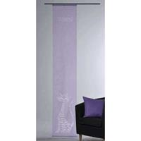 Polyester Flächenvorhang Cat Violett Silber 45x245 cm