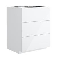 Neoro n50 Waschtischunterschrank für Konsole mit 3 Auszügen, BN0451WH
