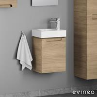 Evineo ineo5 Handwaschbeckenunterschrank mit 1 Tür, mit Griffmulde, BE0315OA