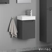 Evineo ineo5 Handwaschbeckenunterschrank mit 1 Tür, mit Griffmulde, BE0315AN