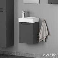 Evineo ineo5 Handwaschbeckenunterschrank mit 1 Tür, mit Griffmulde, BE0316AN