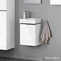 Evineo ineo4 Handwaschbeckenunterschrank mit 1 Tür, mit Griff, BE0216WH