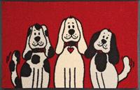 Wash+dry by Kleen-Tex Fußmatte »Three Dogs«, , rechteckig, Höhe 9 mm, Schmutzfangmatte, Motiv Hunde, rutschhemmend, In- und Outdoor geeignet, waschbar