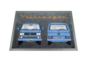 Fußmatte Volkswagen Türvorleger im VW Bulli T3 Design, VW Collection by BRISA, Rechteckig, Höhe: 7 mm, In- und Outdoor