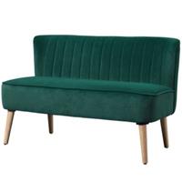 HOMdotCOM Sofa 2-zitter bank stoffen sofa zitmeubel gestoffeerde sofa loungebank breed donkergrijs