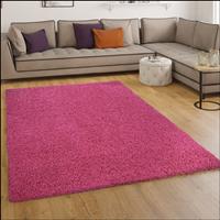 PACO HOME Shaggy Hochflor Langflor Teppich Sky Einfarbig in Pink / Rosa / Fuchsia 120x170 cm