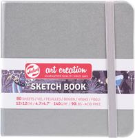 Talens Art Creation schetsboek, shiny silver, ft 12 x 12 cm