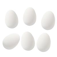 Merkloos 36x Witte kleine kunststof kwartel eieren hobby/knutsel materiaal 4 cm -