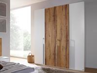 Mobistoxx Kast VALOU 4 deuren mat wit/oak atlantic zonder led